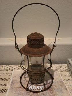 MCRR Reliable Railroad Lantern clear cast extended base MCRR Globe Date Armspear