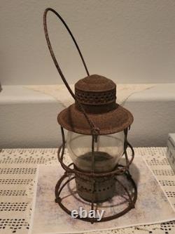 MCRR Reliable Railroad Lantern clear cast extended base MCRR Globe Date Armspear