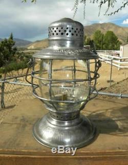 MISSOURI KANSAS & TEXAS RAILROAD LANTERN MK&TRY Etched Globe