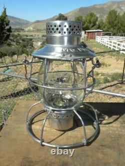 MISSOURI PACIFIC RAILROAD LANTERN Clear Cast MP Lantern Globe