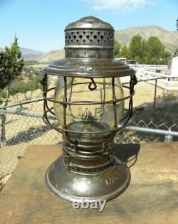 MISSOURI PACIFIC RAILROAD LANTERN Clear Cast MP Lantern Globe