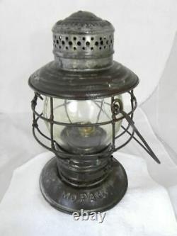 MISSOURI PACIFIC RAILROAD LANTERN Clear Cast MP Lantern Globe