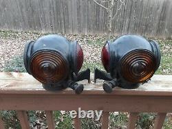 Matching Pair of Railroad Classification Marker Lamps for Locomotive