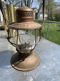 Missouri Kansas & Texas Railroad Tall Globe Lantern MKT