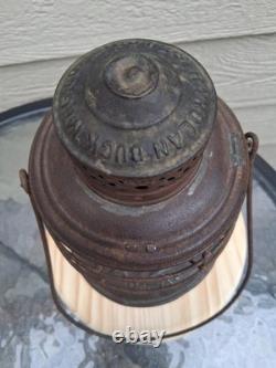 Missouri Pacific Handlan Buck Brass-Top Bell-Bottom Railroad Lantern Frame