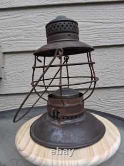 Missouri Pacific Handlan Buck Brass-Top Bell-Bottom Railroad Lantern Frame