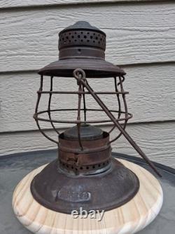 Missouri Pacific Handlan Buck Brass-Top Bell-Bottom Railroad Lantern Frame