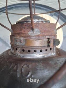 Missouri Pacific Handlan Buck Brass-Top Bell-Bottom Railroad Lantern Frame