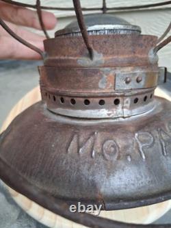 Missouri Pacific Handlan Buck Brass-Top Bell-Bottom Railroad Lantern Frame Missouri Pacific Handlan Buck Brass-Top Bell-Bottom Railroad Lantern Frame
