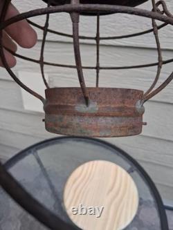 Missouri Pacific Handlan Buck Brass-Top Bell-Bottom Railroad Lantern Frame
