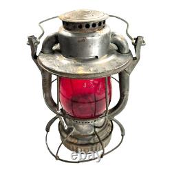 N. Y. C. S. Dietz Vesta Railroad Lantern with Red Globe Dietz New York USA