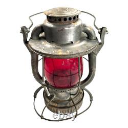 N. Y. C. S. Dietz Vesta Railroad Lantern with Red Globe Dietz New York USA