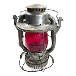 N. Y. C. S. Dietz Vesta Railroad Lantern with Red Globe Dietz New York USA