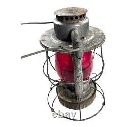 N. Y. C. S. Dietz Vesta Railroad Lantern with Red Globe Dietz New York USA