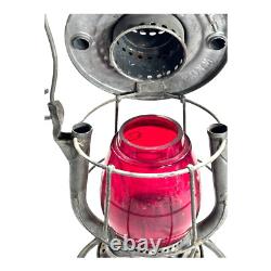 N. Y. C. S. Dietz Vesta Railroad Lantern with Red Globe Dietz New York USA