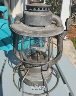 N. Y. N. H. & H. RAILROAD Lantern Dietz Vesta Caged CX Glass Globe NYC CT