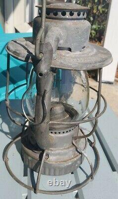 N. Y. N. H. & H. RAILROAD Lantern Dietz Vesta Caged CX Glass Globe NYC CT