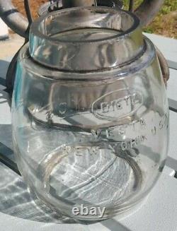 N. Y. N. H. & H. RAILROAD Lantern Dietz Vesta Caged CX Glass Globe NYC CT