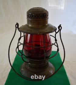 NEW YORK CENTRAL (NYC) RAILROAD DIETZ No. 6 B-B LANTERN with RED EMBOSSED GLOBE