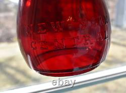 NEW YORK CENTRAL (NYC) RAILROAD DIETZ No. 6 B-B LANTERN with RED EMBOSSED GLOBE