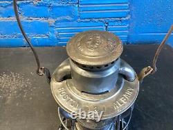 NICE 1910 DIETZ VESTA BOSTON & ALBANY RAILROAD LANTERN WithEMBOSSED B. &A. GLOBE