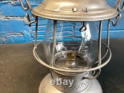 NICE ADLAKE GRAND TRUNK RAILWAY BELLBOTTOM RAILROAD LANTERN WithEMBOSSED GTR GLOBE