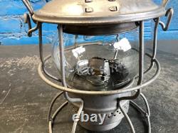 NICE ADLAKE KERO KANSAS CITY SOUTHERN RY RAILROAD LANTERN WithETCHED(KCSRY) GLOBE