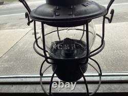 NICE ADLAKE KERO KANSAS CITY SOUTHERN RY RAILROAD LANTERN WithETCHED(KCSRY) GLOBE