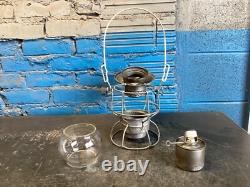 NICE ADLAKE KERO KANSAS CITY SOUTHERN RY RAILROAD LANTERN WithETCHED(KCSRY) GLOBE
