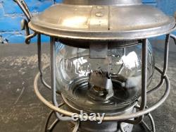 NICE ADLAKE KERO KANSAS CITY SOUTHERN RY RAILROAD LANTERN WithETCHED(KCSRY) GLOBE