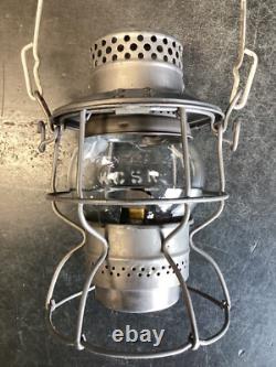 NICE ADLAKE KERO KANSAS CITY SOUTHERN RY RAILROAD LANTERN WithETCHED(KCSRY) GLOBE