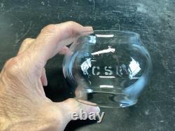 NICE ADLAKE KERO KANSAS CITY SOUTHERN RY RAILROAD LANTERN WithETCHED(KCSRY) GLOBE