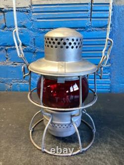 NICE ADLAKE KERO RAILROAD LANTERN WithETCHED (T&N) TEXAS & NORTHERN RED Cnx GLOBE