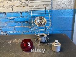 NICE ADLAKE KERO RAILROAD LANTERN WithETCHED (T&N) TEXAS & NORTHERN RED Cnx GLOBE