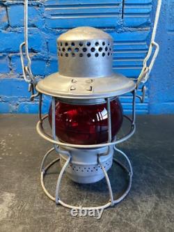 NICE ADLAKE KERO RAILROAD LANTERN WithETCHED (T&N) TEXAS & NORTHERN RED Cnx GLOBE