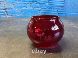 NICE ADLAKE KERO RAILROAD LANTERN WithETCHED (T&N) TEXAS & NORTHERN RED Cnx GLOBE