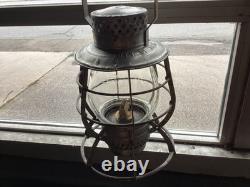 NICE DIETZ No. 39 STEEL CLAD CITY OF NEW YORK RAILROAD/TROLLEY LANTERN WithGLOBE