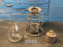 NICE DIETZ No. 39 STEEL CLAD CITY OF NEW YORK RAILROAD/TROLLEY LANTERN WithGLOBE