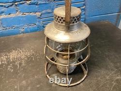 NICE DIETZ No. 39 STEEL CLAD CITY OF NEW YORK RAILROAD/TROLLEY LANTERN WithGLOBE