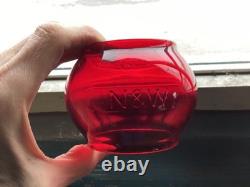 NICE DRESSEL NORFOLK & WESTERN RAILROAD LANTERN WithEMBOSSED (N&W) RED KOPP GLOBE