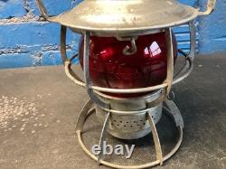 NICE DRESSEL NORFOLK & WESTERN RAILROAD LANTERN WithEMBOSSED (N&W) RED KOPP GLOBE