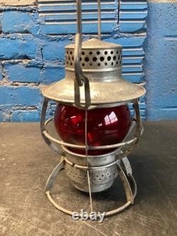 NICE DRESSEL NORFOLK & WESTERN RAILROAD LANTERN WithEMBOSSED (N&W) RED KOPP GLOBE