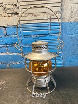 NICE DRESSEL (W. T. CO) WASHINGTON TERMINAL CO. RAILROAD LANTERN WithAMBER GLOBE