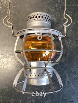 NICE DRESSEL (W. T. CO) WASHINGTON TERMINAL CO. RAILROAD LANTERN WithAMBER GLOBE