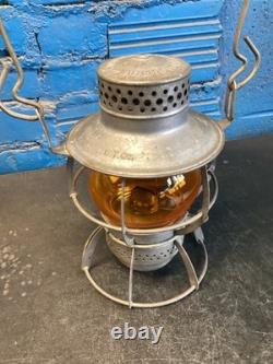 NICE DRESSEL (W. T. CO) WASHINGTON TERMINAL CO. RAILROAD LANTERN WithAMBER GLOBE
