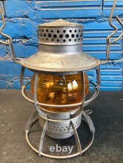 NICE DRESSEL (W. T. CO) WASHINGTON TERMINAL CO. RAILROAD LANTERN WithAMBER GLOBE