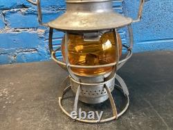 NICE DRESSEL (W. T. CO) WASHINGTON TERMINAL CO. RAILROAD LANTERN WithAMBER GLOBE
