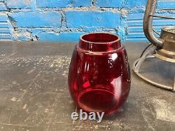 NICE VINTAGE DIETZ VESTA 1924 WABASH RAILWAY RAILROAD LANTERN WithRED GLASS GLOBE