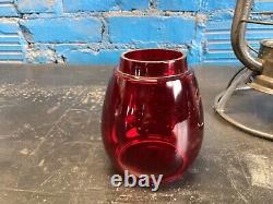 NICE VINTAGE DIETZ VESTA 1924 WABASH RAILWAY RAILROAD LANTERN WithRED GLASS GLOBE