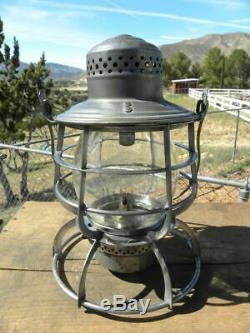 NORTHERN PACIFIC RAILROAD LANTERN Clear Etched NPRy Lantern Globe